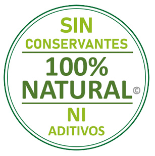 100% natural sin conservantes ni aditivos